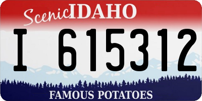 ID license plate I615312
