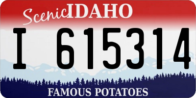ID license plate I615314