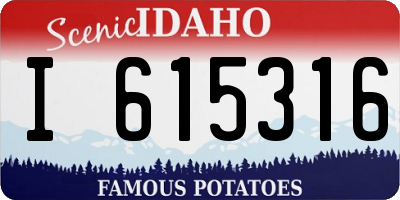 ID license plate I615316