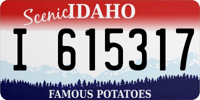 ID license plate I615317