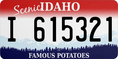 ID license plate I615321