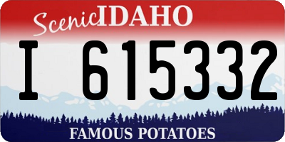 ID license plate I615332