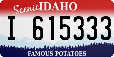 ID license plate I615333