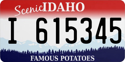 ID license plate I615345