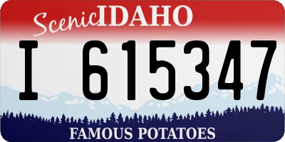 ID license plate I615347
