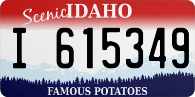 ID license plate I615349
