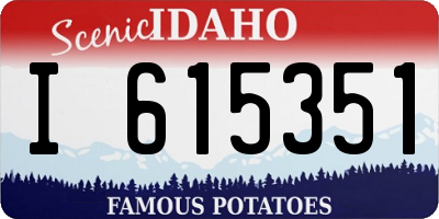 ID license plate I615351