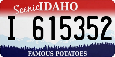 ID license plate I615352