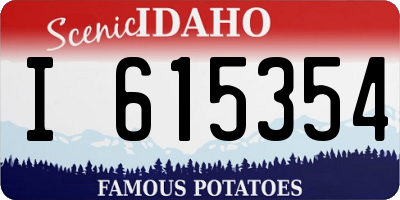ID license plate I615354