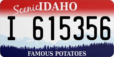 ID license plate I615356