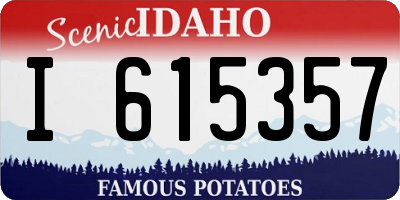 ID license plate I615357