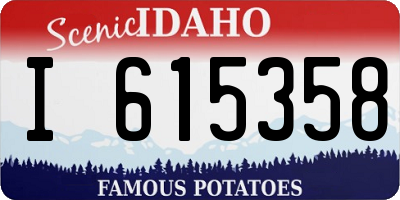 ID license plate I615358