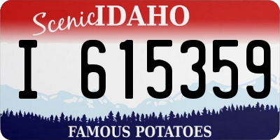 ID license plate I615359