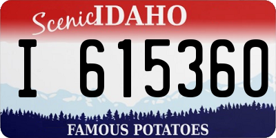 ID license plate I615360