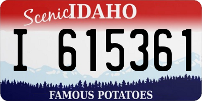 ID license plate I615361