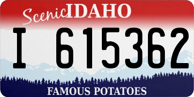 ID license plate I615362