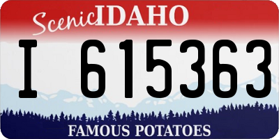 ID license plate I615363