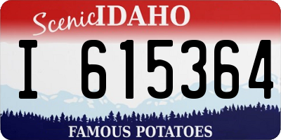 ID license plate I615364