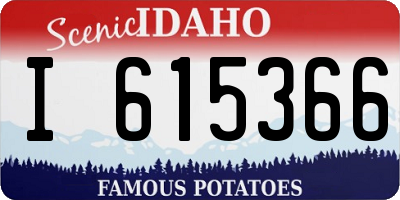 ID license plate I615366