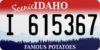 ID license plate I615367
