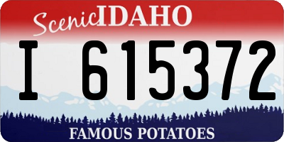 ID license plate I615372