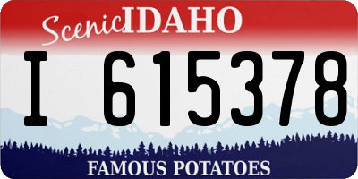 ID license plate I615378