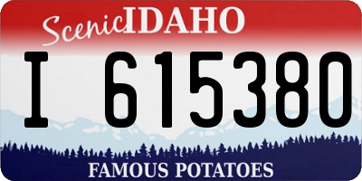 ID license plate I615380