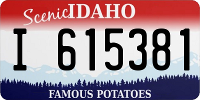 ID license plate I615381