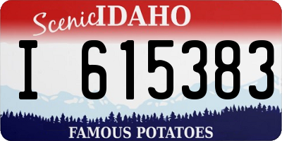 ID license plate I615383