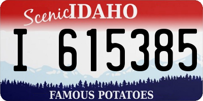 ID license plate I615385