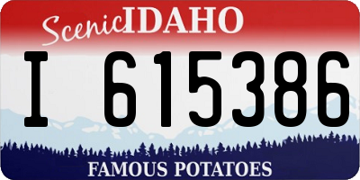 ID license plate I615386