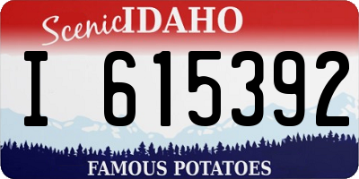 ID license plate I615392