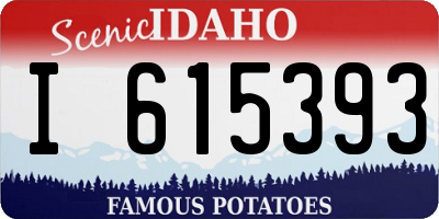 ID license plate I615393