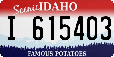 ID license plate I615403