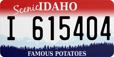 ID license plate I615404