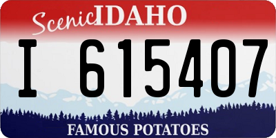ID license plate I615407