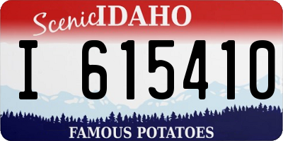 ID license plate I615410