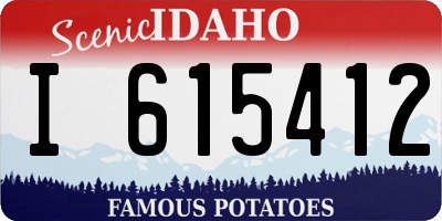 ID license plate I615412