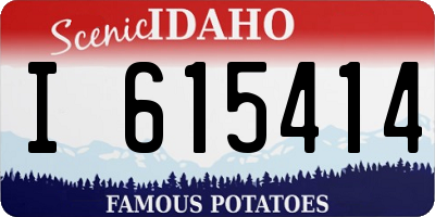 ID license plate I615414