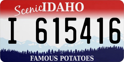 ID license plate I615416
