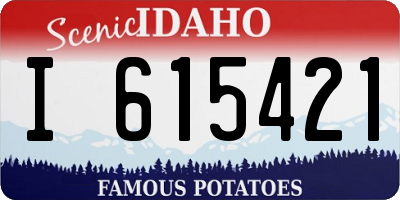 ID license plate I615421