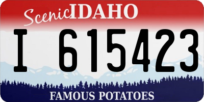 ID license plate I615423