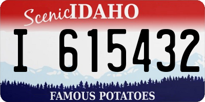 ID license plate I615432