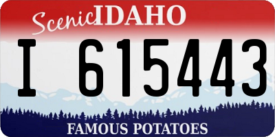 ID license plate I615443