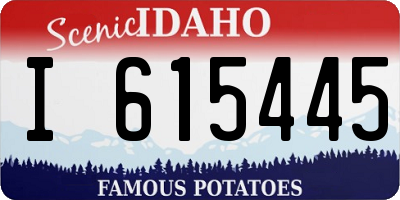 ID license plate I615445