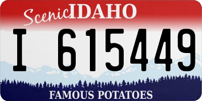 ID license plate I615449