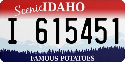 ID license plate I615451