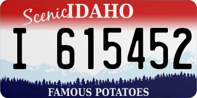 ID license plate I615452