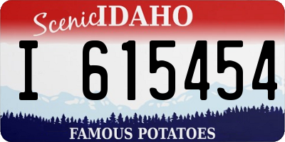 ID license plate I615454