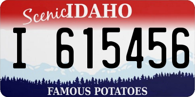 ID license plate I615456